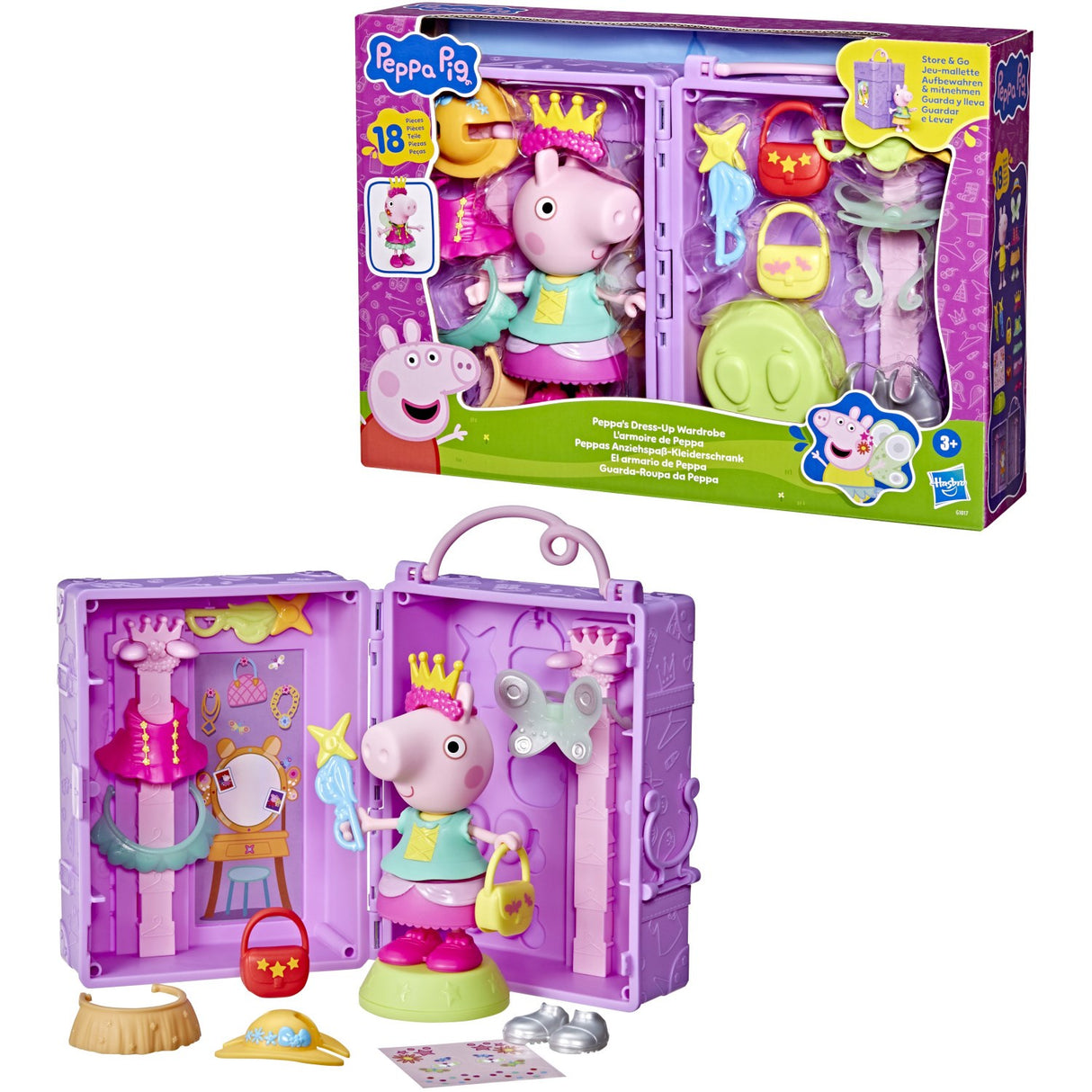 Peppa Pig Klæd-ud Garderobe & Gurli 15cm