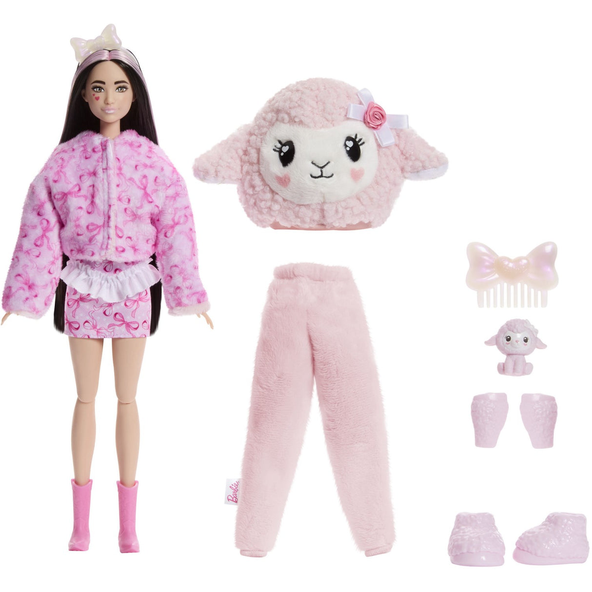 Barbie® Cutie Reveal Søde Sløjfer Lyserød Lam