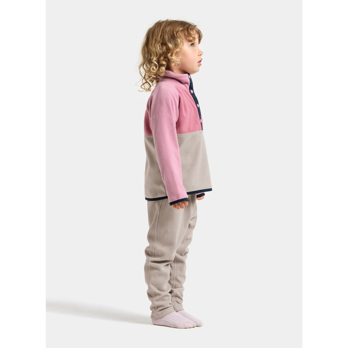 Didriksons Heather Pink Monte Kids Half Bu 5