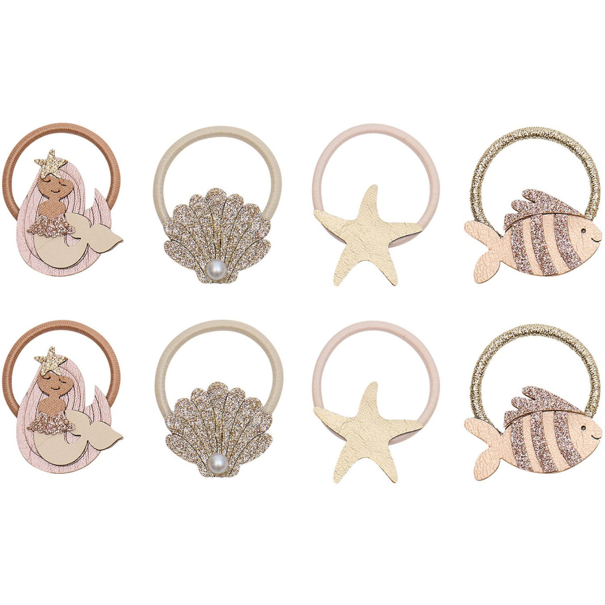 Mimi & Lula 8 Hårelastikker - Mini Mermaid Oceal Pearl