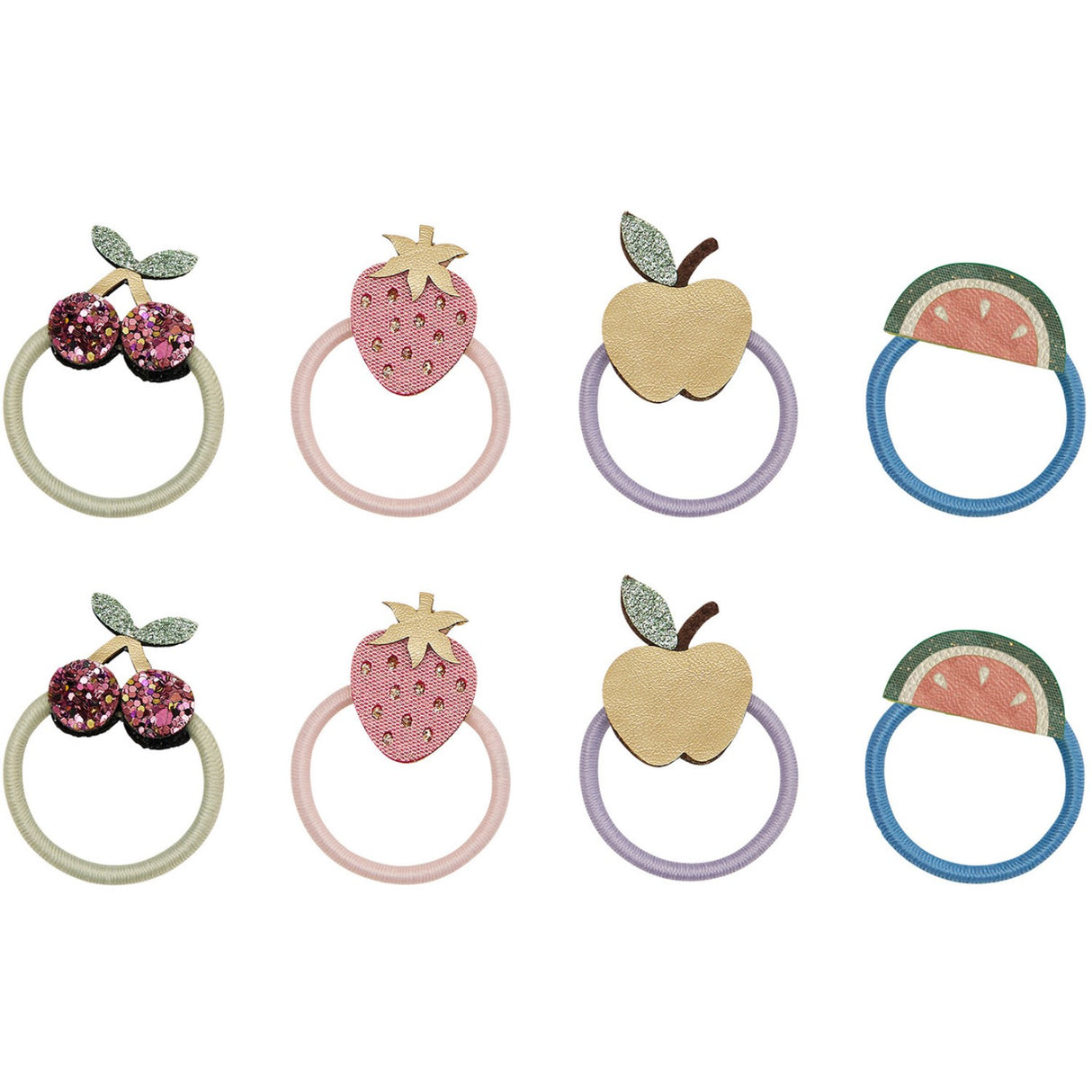 Mimi & Lula 8 Hårelastikker - Mini Fruit Salad Spring On The Farm