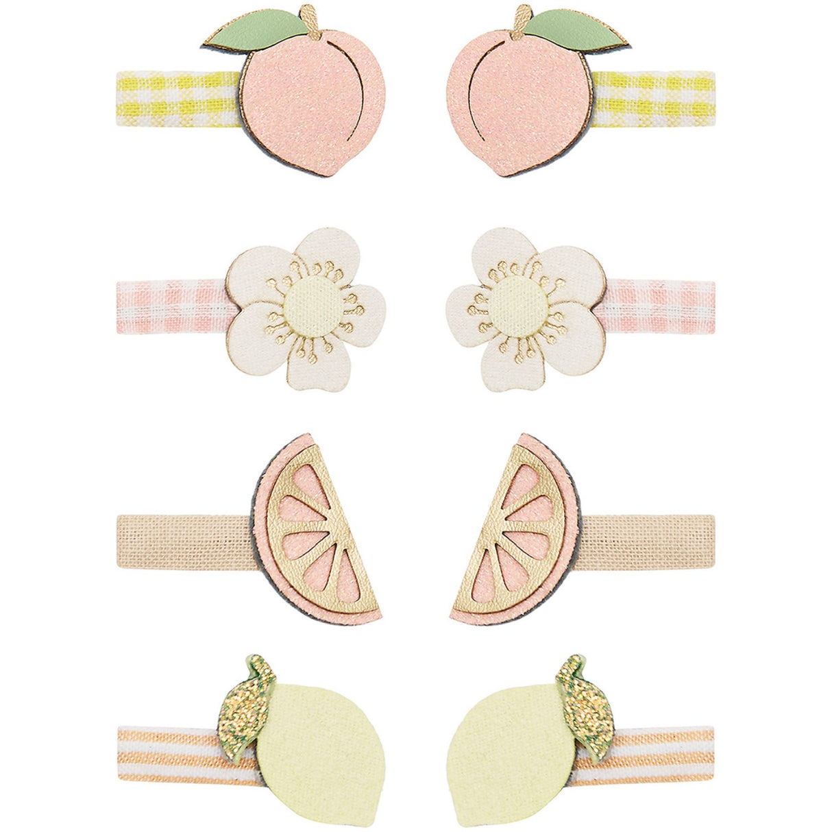 Mimi & Lula 8 Hårclips - Mini Citrus Peaches And Cream