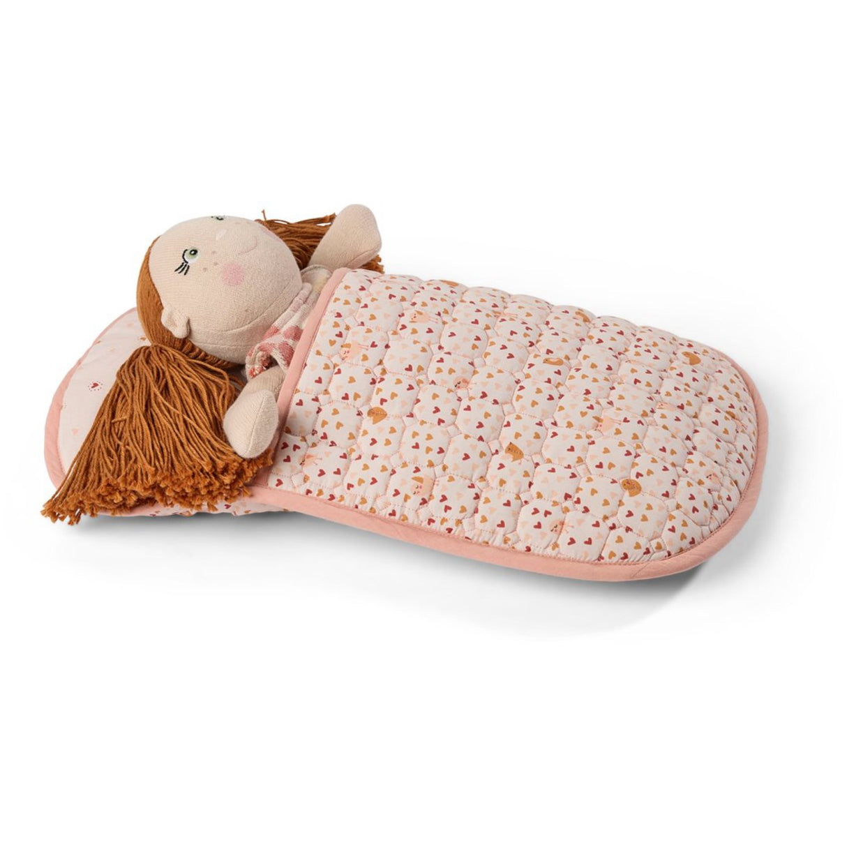 Smallstuff Soft Rose Hearts And Birds Sleeping Veske Og Pute