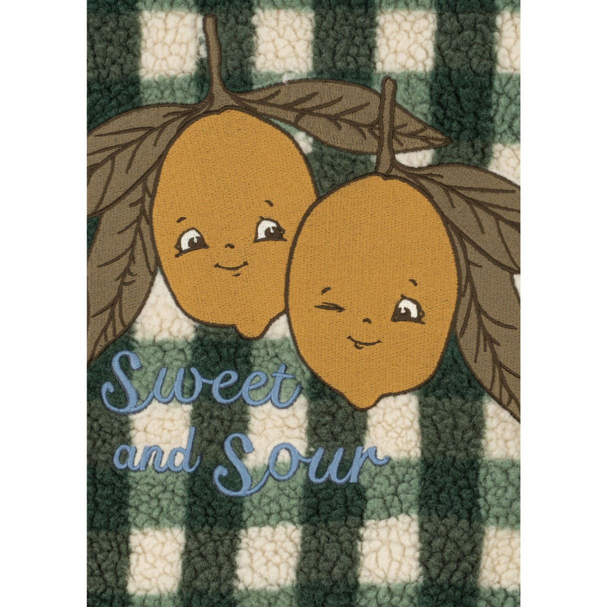 Konges Sløjd Green Check Jody Teddybjørn Jakke Grs