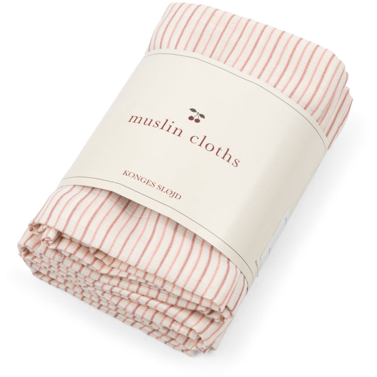 Konges Sløjd Stripie Petite Rose 3 Pakke Muslin Cloth Gots