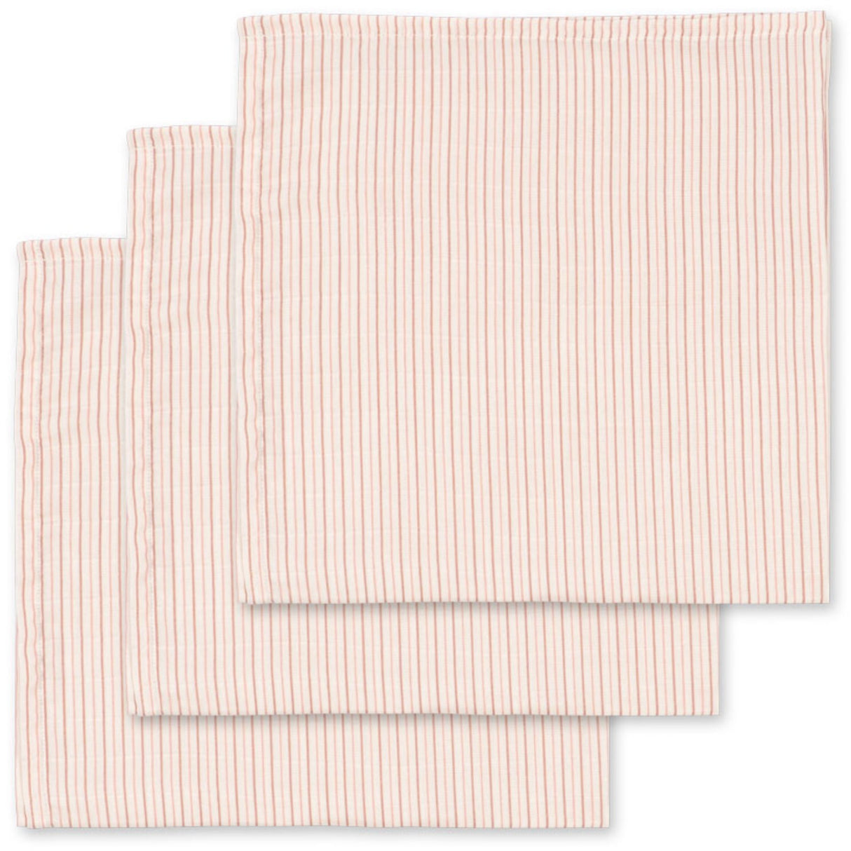 Konges Sløjd Stripie Petite Rose 3 Pakke Muslin Cloth Gots