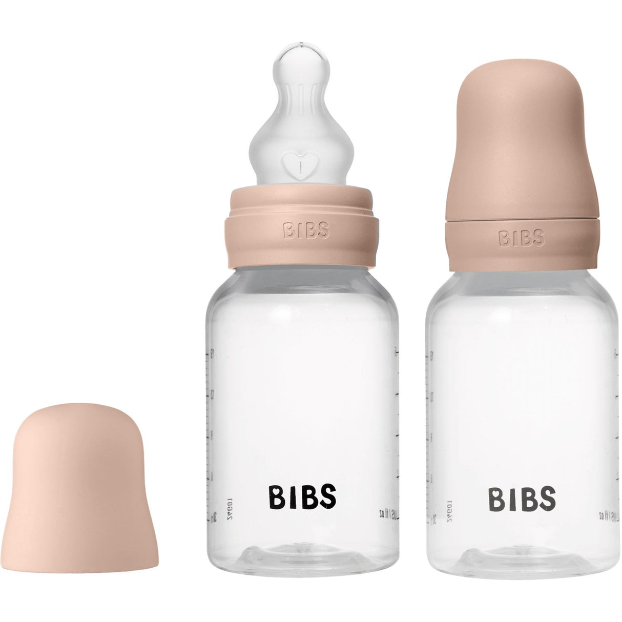 Bibs Blush Baby Flaske Round Silikon 2-Pakning 150 Ml Slow Flow