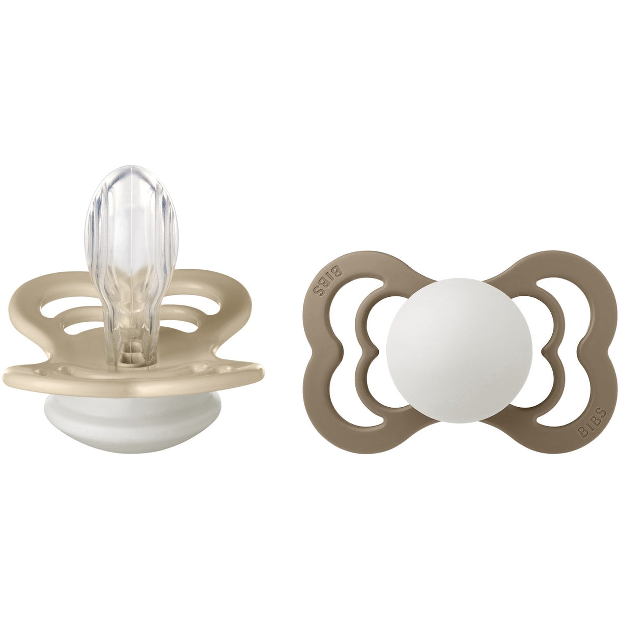 Bibs Vanilla Glow/Dark Oak Glow Smokk Supreme 2-Pakning Silikon