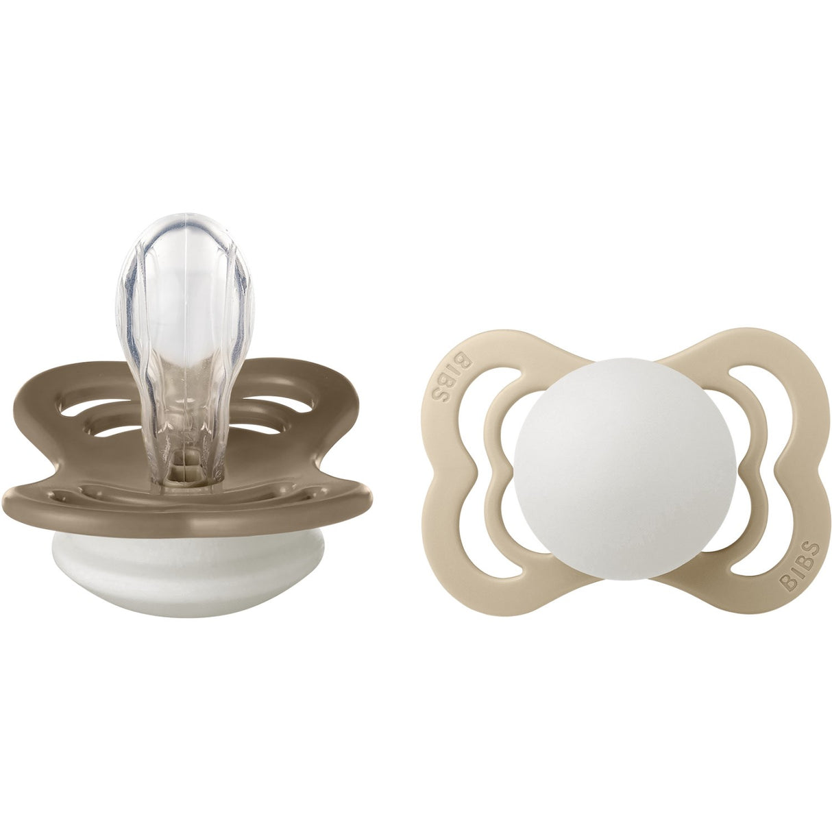 Bibs Vanilla Glow/Dark Oak Glow Smokk Supreme 2-Pakning Silikon