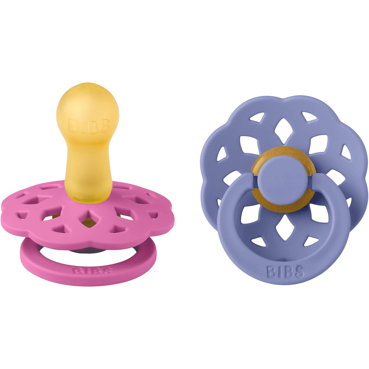 Bibs Bubblegum/Peri Smokk Boheme 2-Pakning Latex