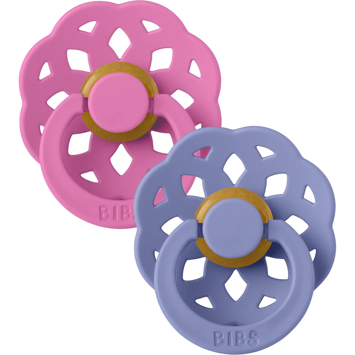 Bibs Bubblegum/Peri Smokk Boheme 2-Pakning Latex