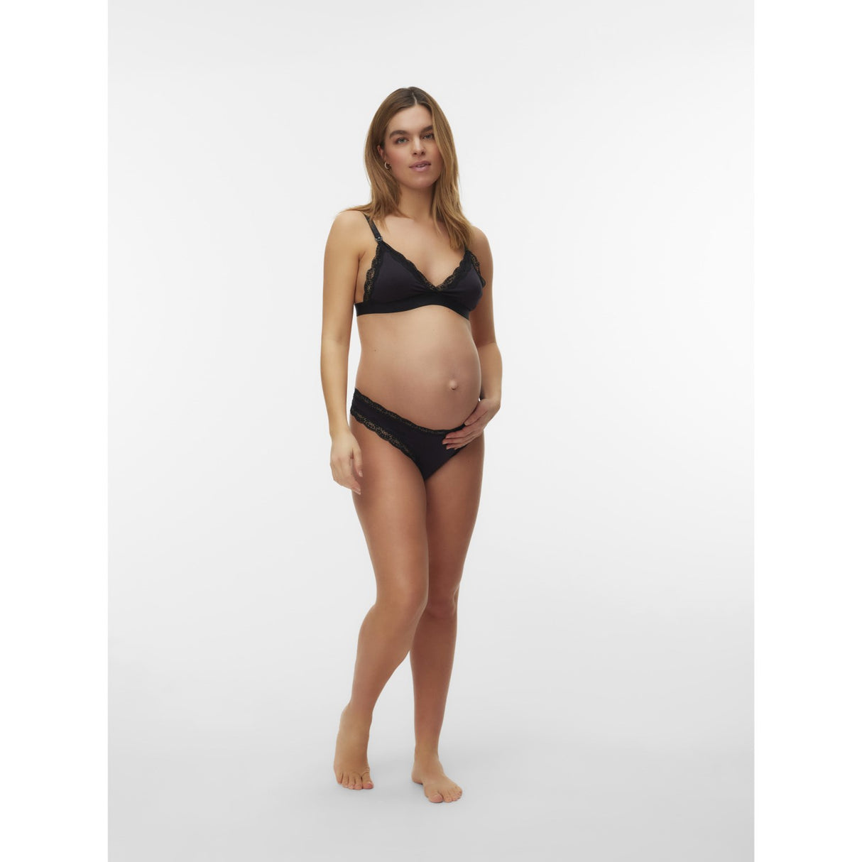 Mama;licious Black Black Mlreece Truser 2-P