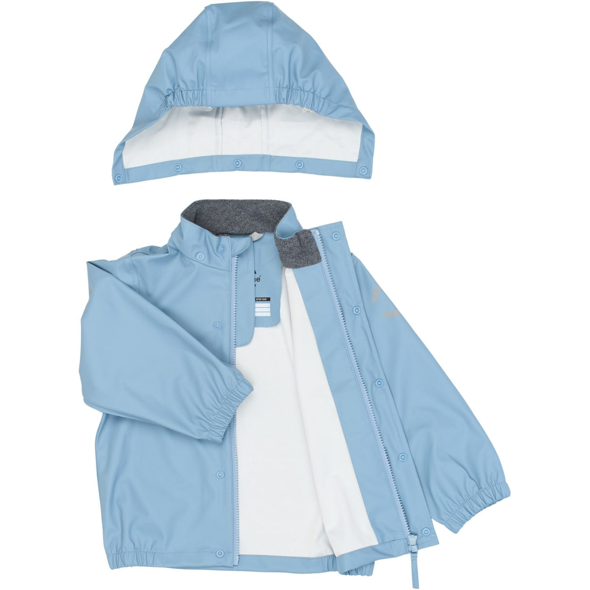 Mikk-Line Faded Denim Pu Rain Sett W/O Susp.