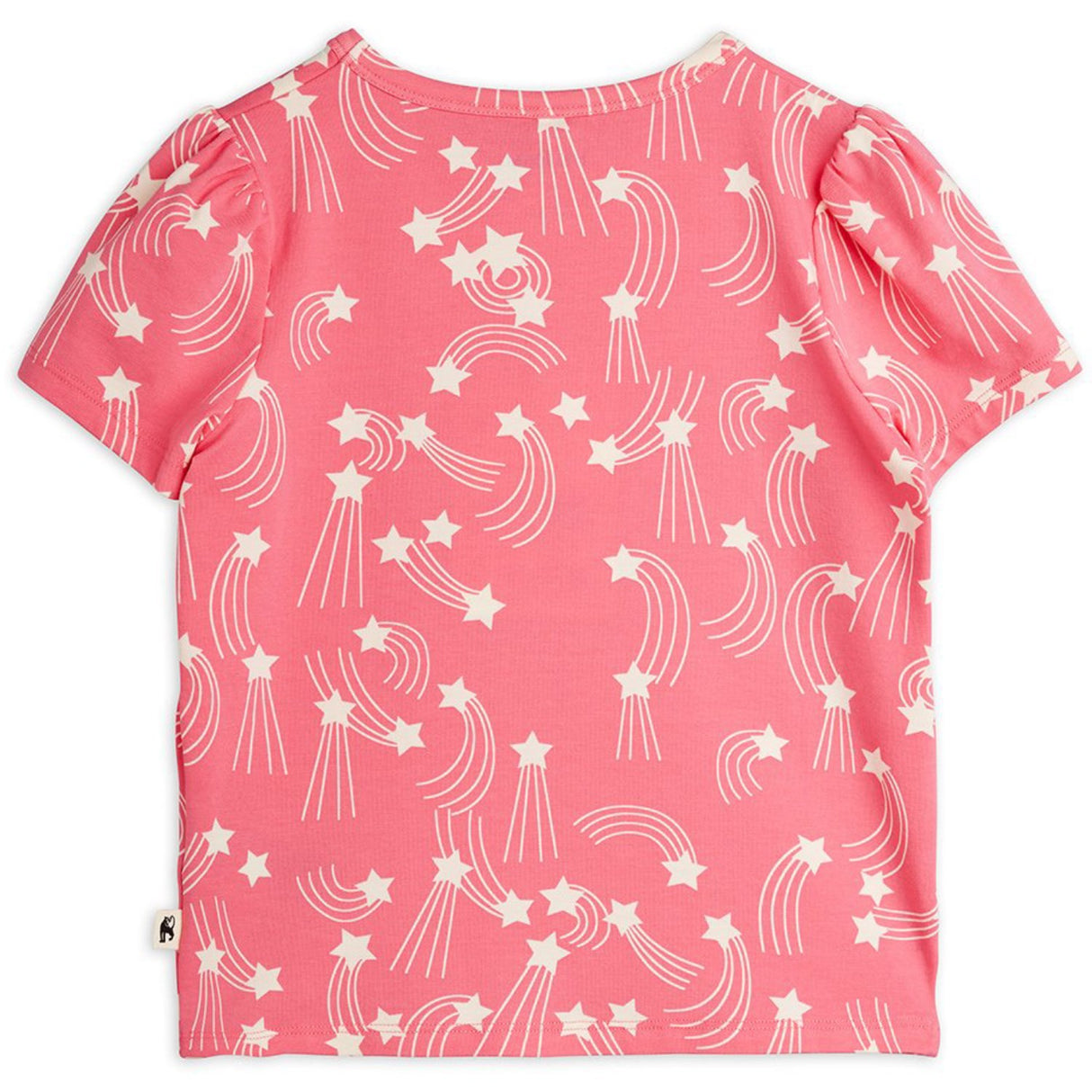 Mini Rodini Pink Starfall AOP Puff Sleeve Ss Topp
