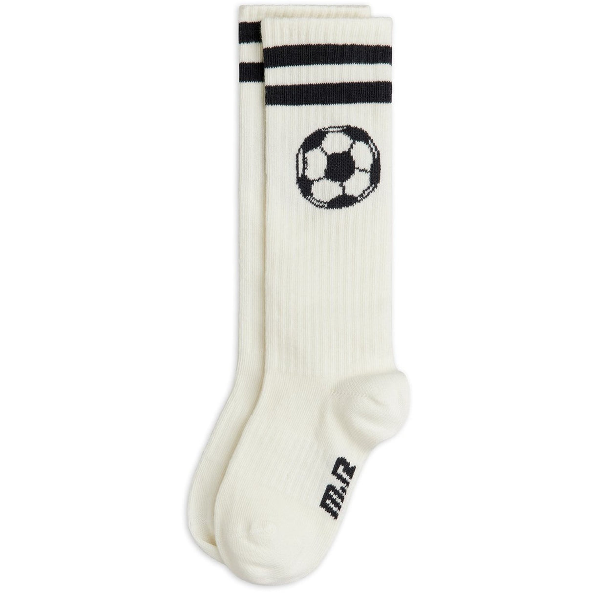 Mini Rodini Off-white Football Knee-High Strømper