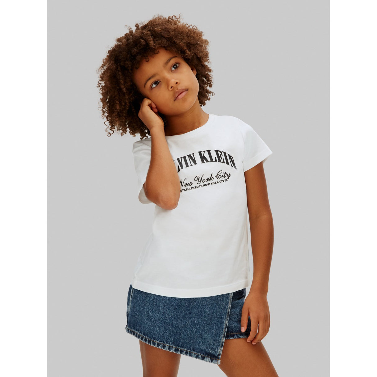 Calvin Klein White Ck Collegiate Ss T-Shirt