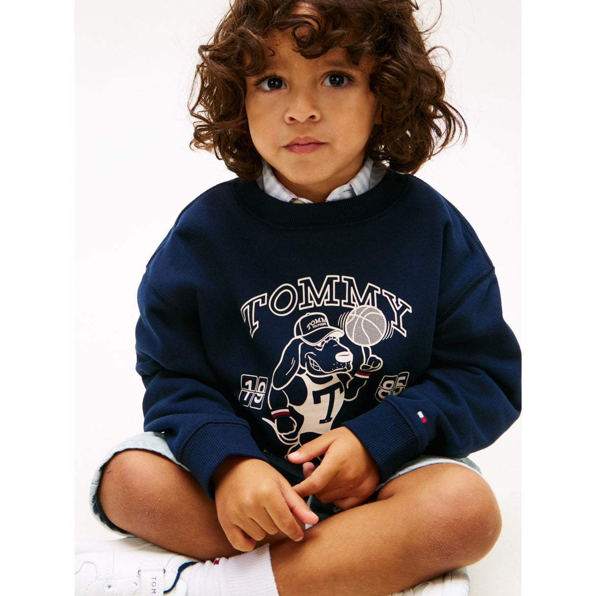 Tommy Hilfiger Dark Night Navy Lb Printed Graphic Collegegenser