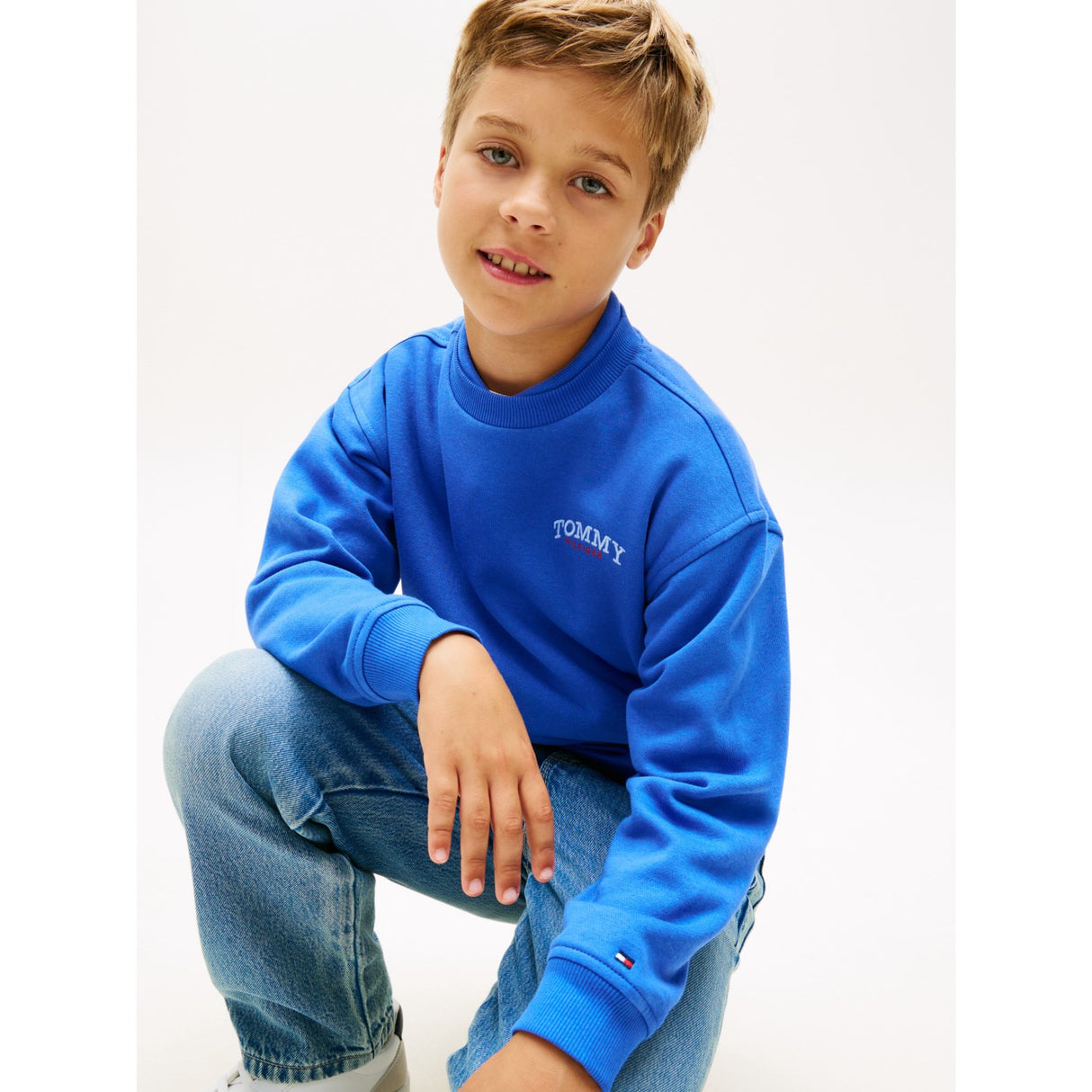 Tommy Hilfiger Empire Blue Monotype Graphic Collegegenser