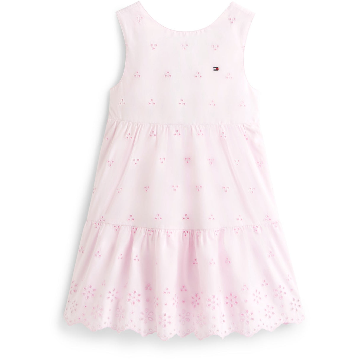 Tommy Hilfiger Pearly Pink Lg Broderie Anglaise Bue Kjole