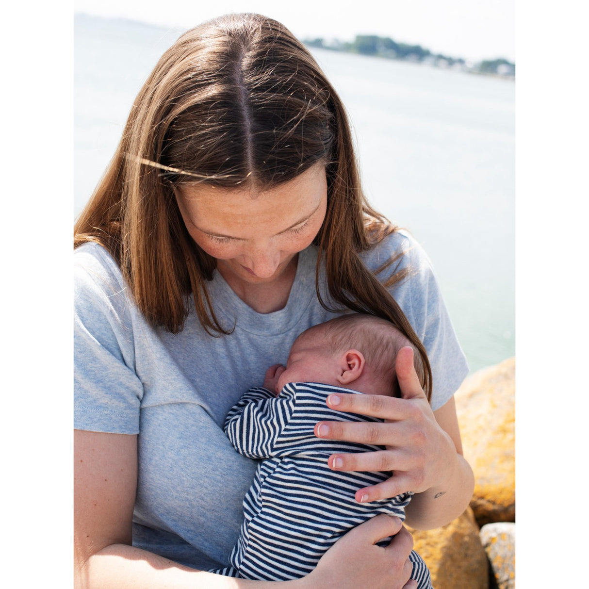 Serendipity Navy/Offwhite Newborn Stripe Drakt