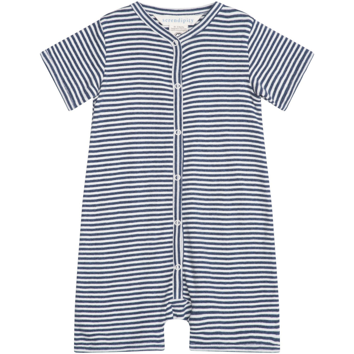 Serendipity Navy/Offwhite Baby Kort Drakt Stripe