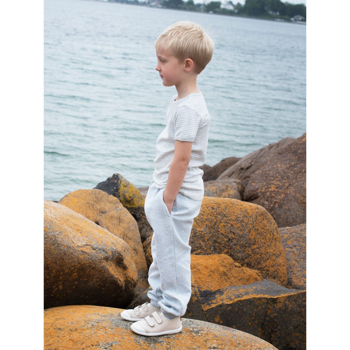 Serendipity Mist/Offwhite T-Shirt Stripe