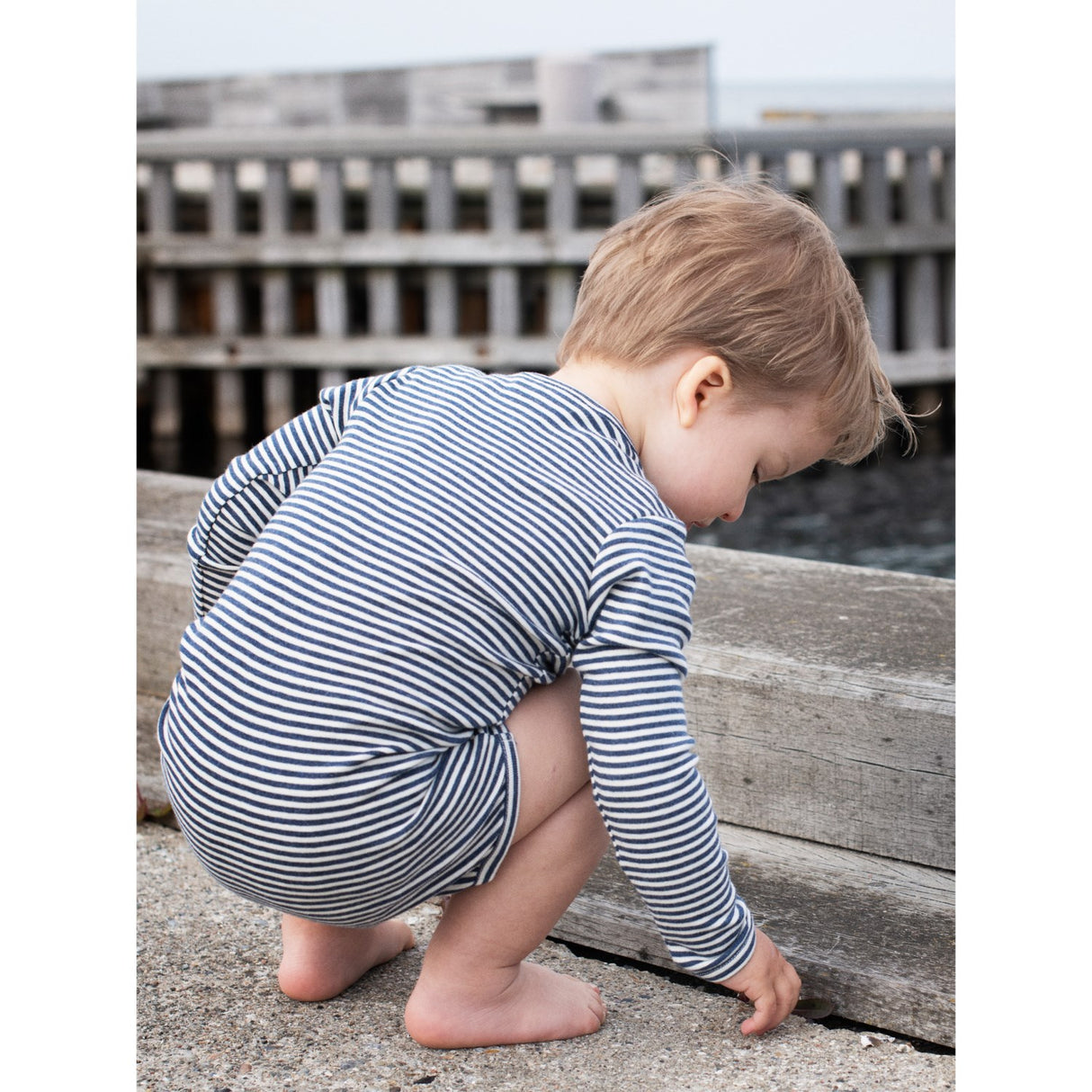 Serendipity Navy/Offwhite Baby Body Stripe