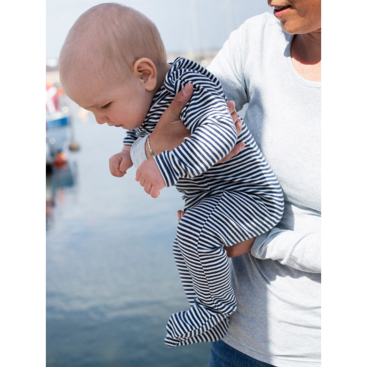 Serendipity Navy/Offwhite Baby Drakt Stripe