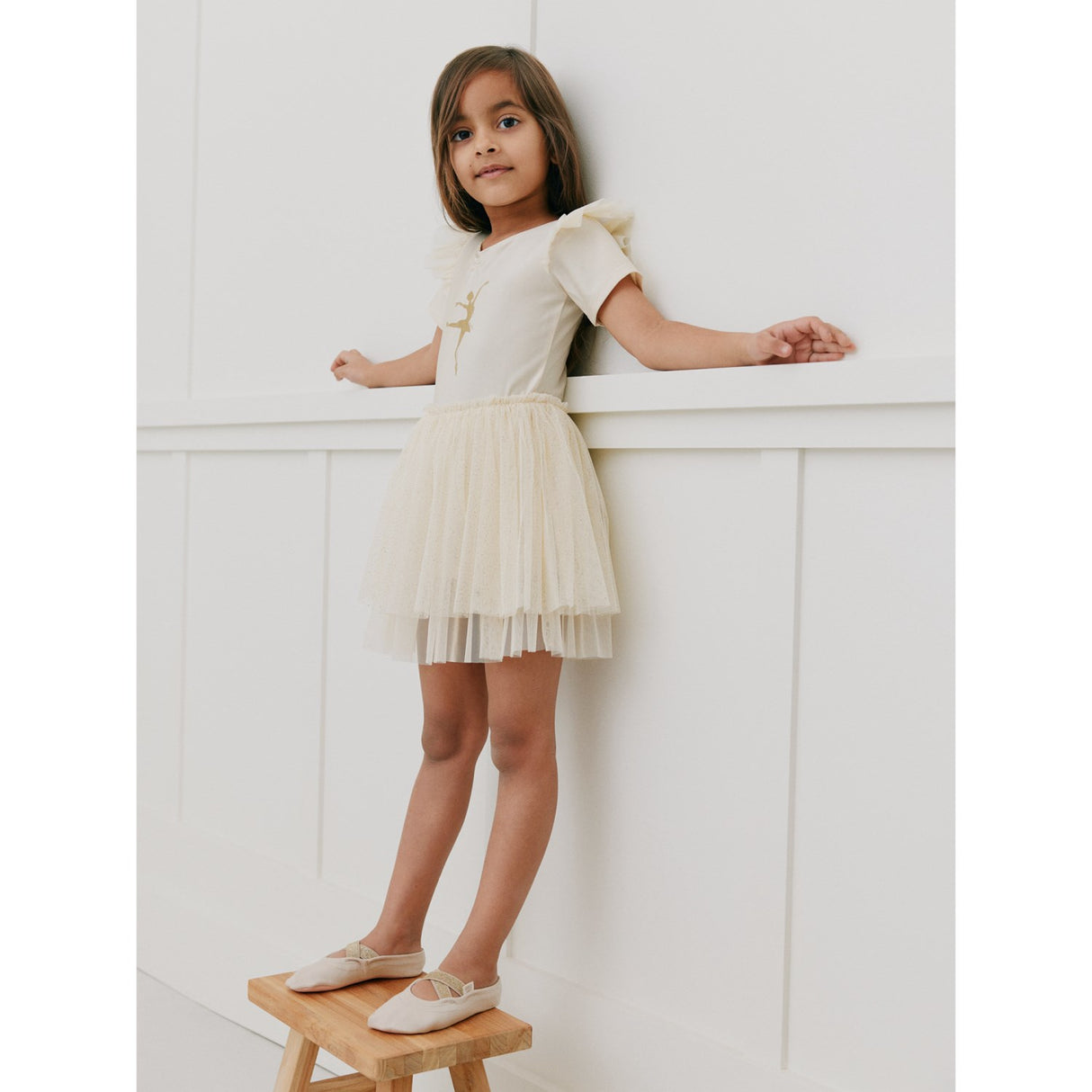 Sofie Schnoor X Luksusbaby Cream White Estelle Gymnastikk Dragt