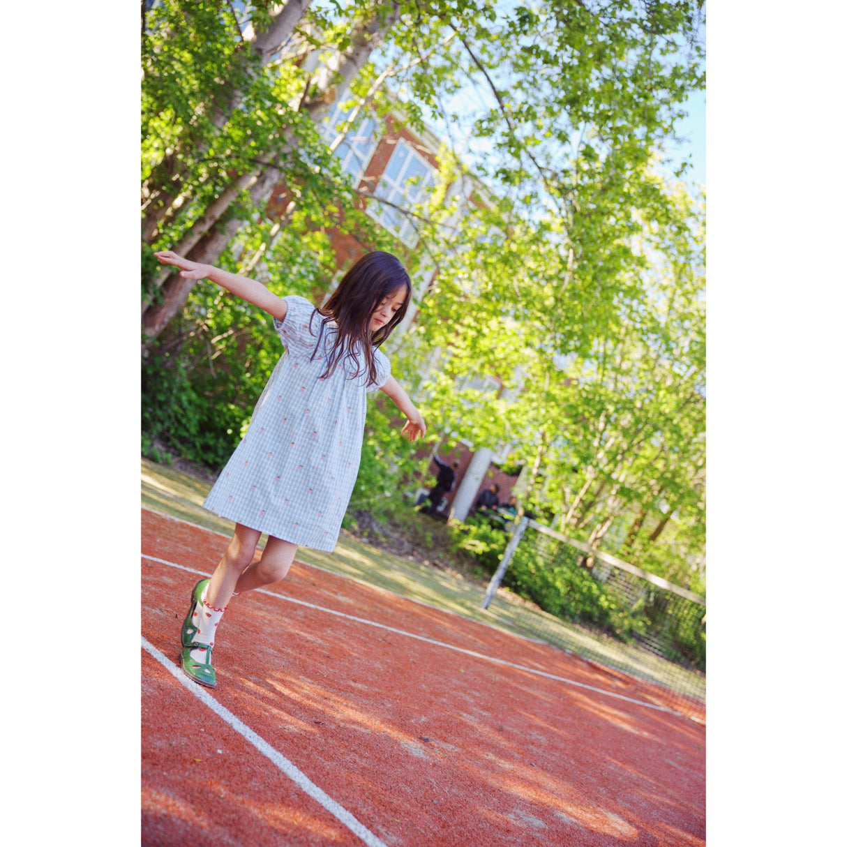 Flöss Sky Berry Gingham Mille SS Kjole