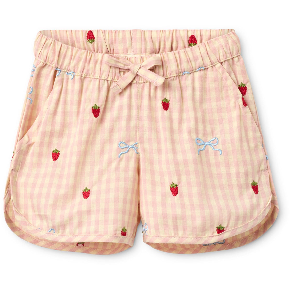 Flöss Berry/bow Gingham Dolly Bue Shorts