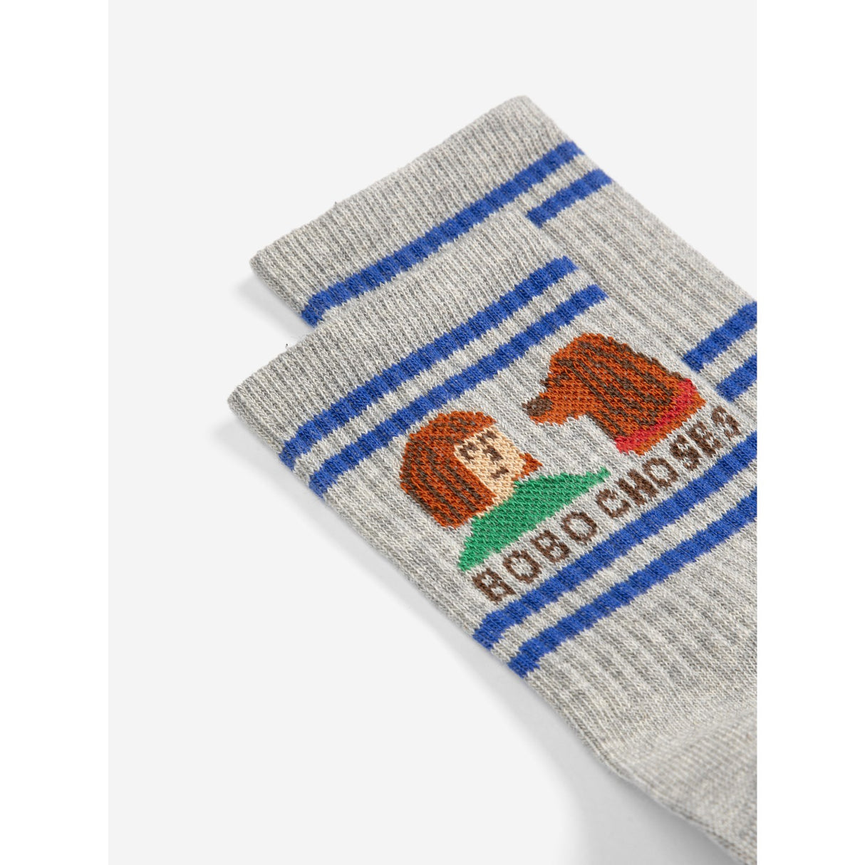 Bobo Choses Heather Grey Friends In A Pickle Kort Strømper