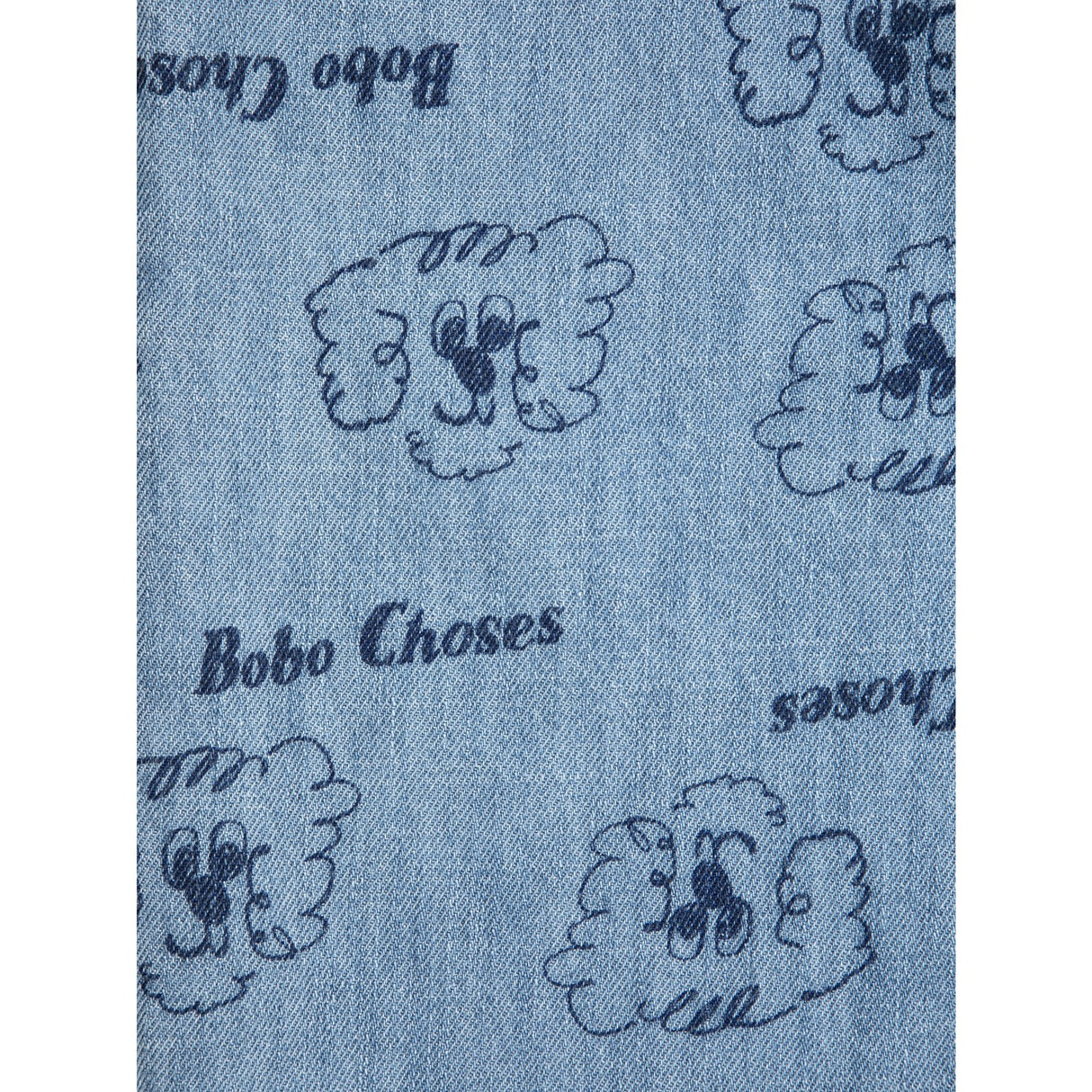 Bobo Choses Prussian Blue Pickles The Dog All Over Light Denim Bukser