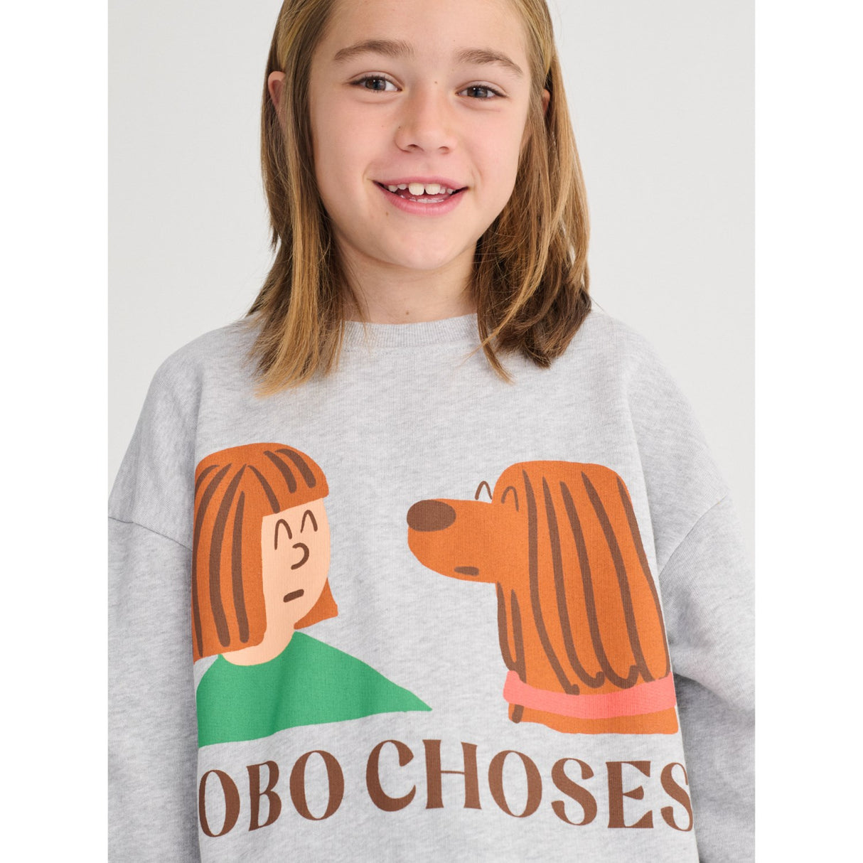 Bobo Choses Heather Grey Friends In A Pickle Collegegenser