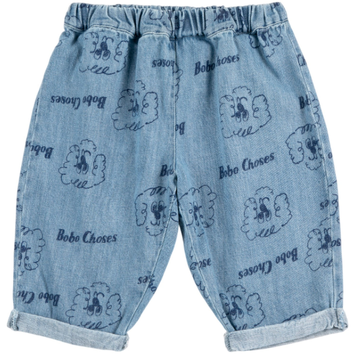 Bobo Choses Prussian Blue Pickles The Dog All Over Denim Bukser