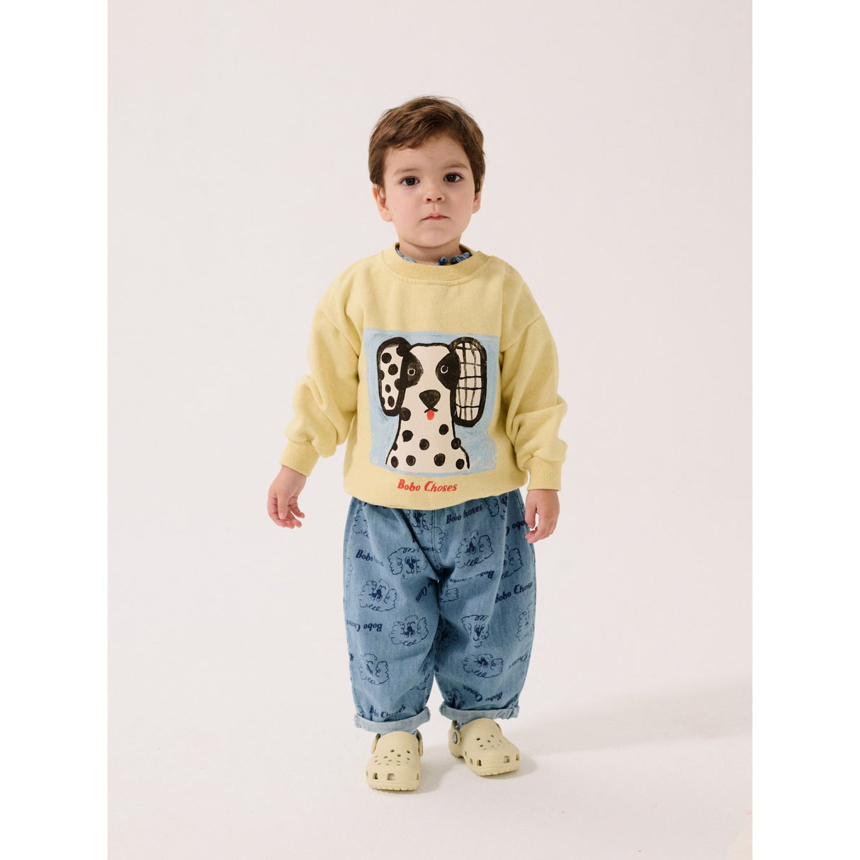 Bobo Choses Prussian Blue Pickles The Dog All Over Denim Bukser