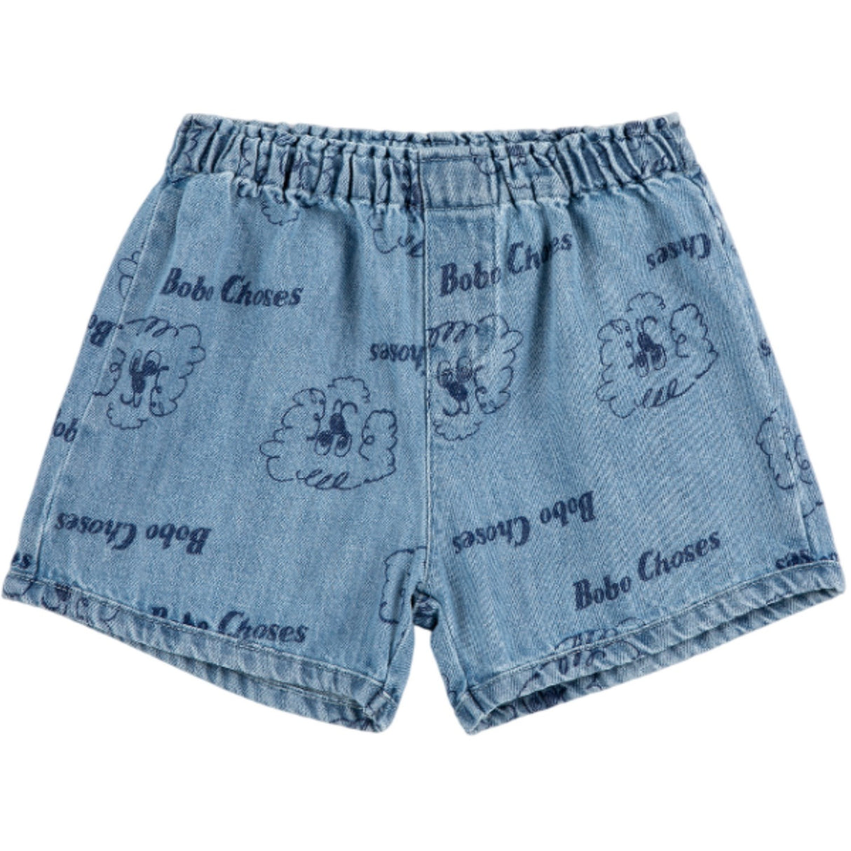 Bobo Choses Prussian Blue Pickles The Dog All Over Denim Kort