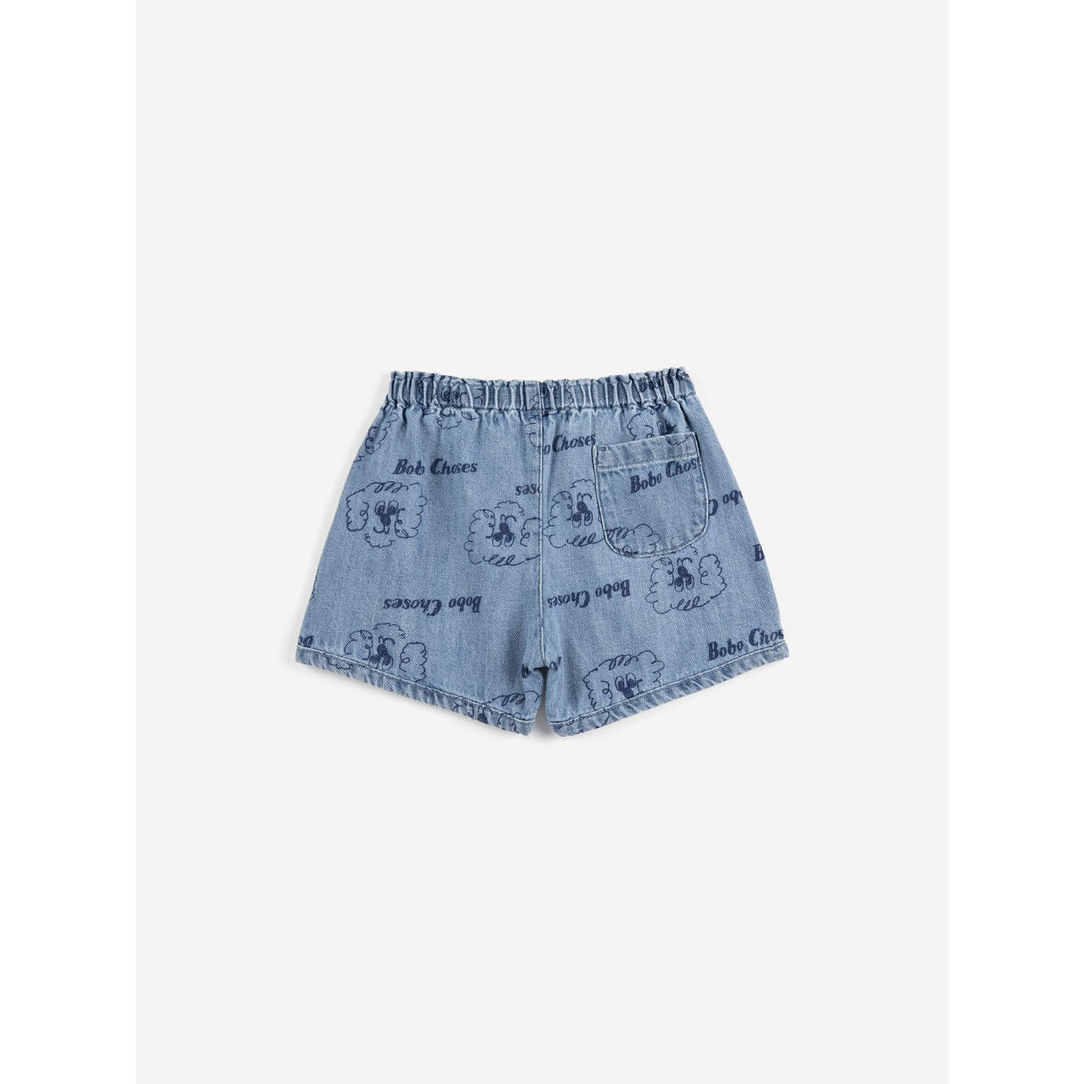 Bobo Choses Prussian Blue Pickles The Dog All Over Denim Kort