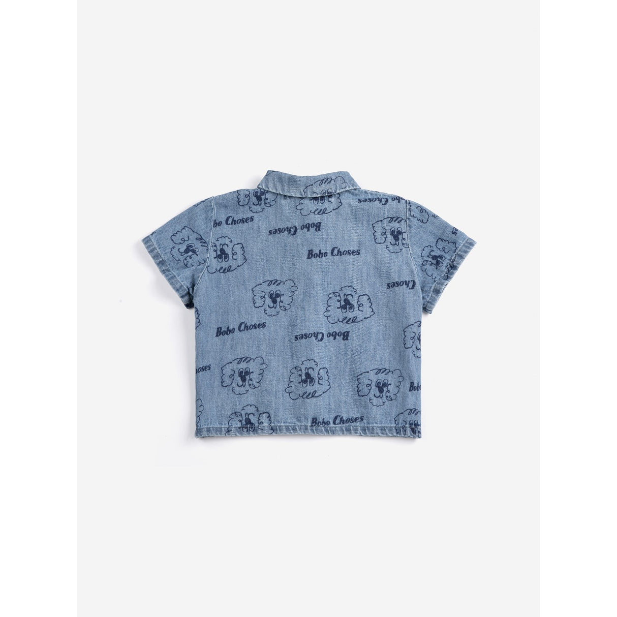 Bobo Choses Light Blue Pickles The Dog All Over Denim Skjorte