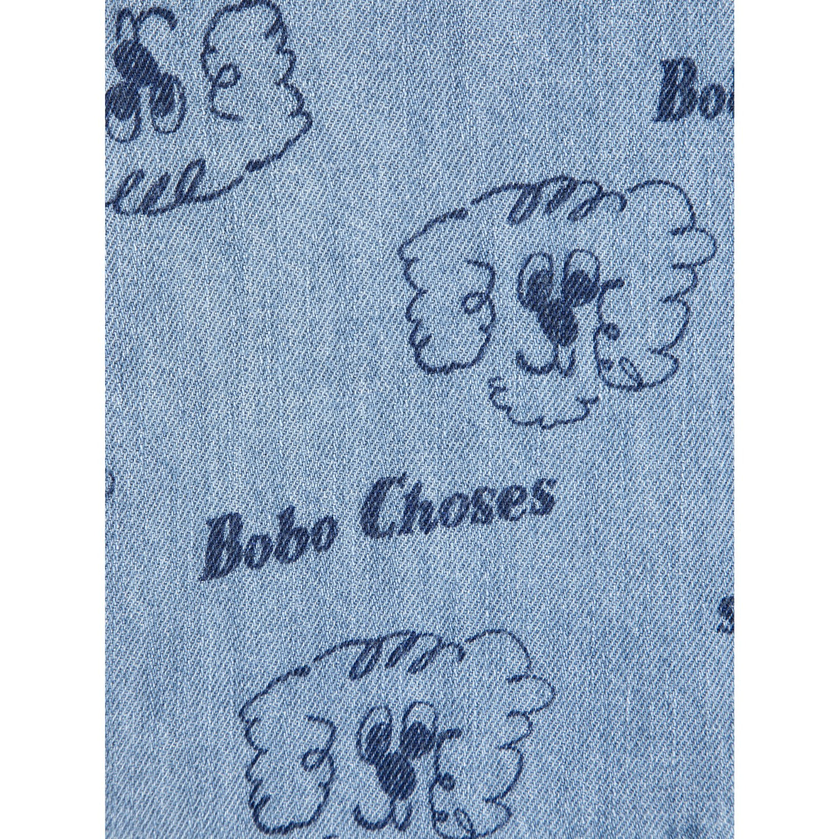 Bobo Choses Light Blue Pickles The Dog All Over Denim Skjorte