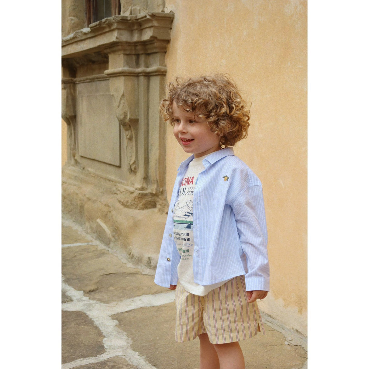 Konges Sløjd Blue Stripe Wes Skjorte Gots