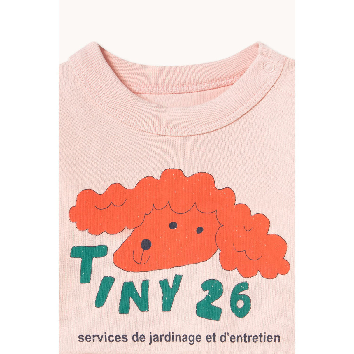 TinyCottons Pastel Pink Red Dog Baby Collegegenser