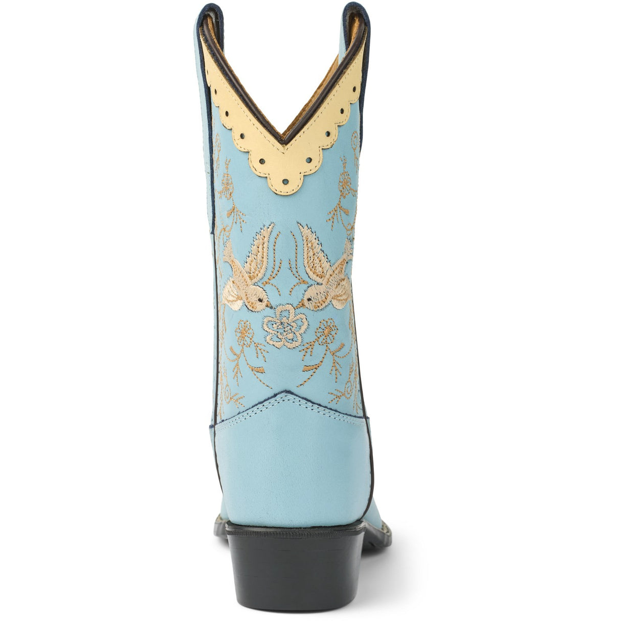COPENHAGEN COLORS Dusty Blue Leather Limited Cowboy Støvler High - Dove