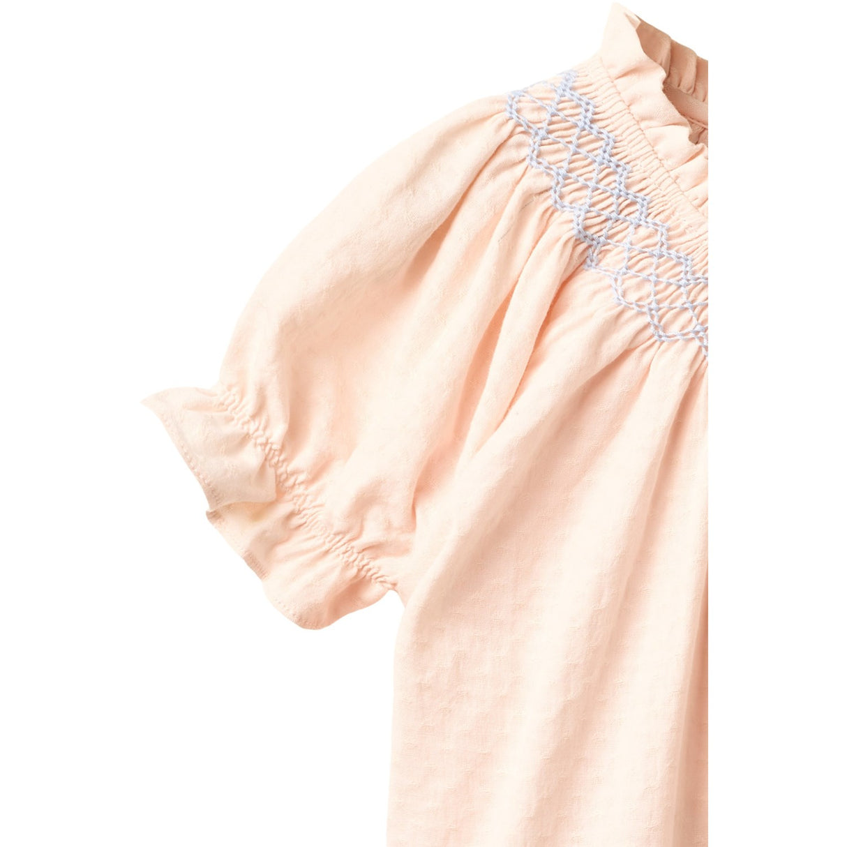 COPENHAGEN COLORS Dusty Rose Comb. Bluse W. Smock W. Emb.