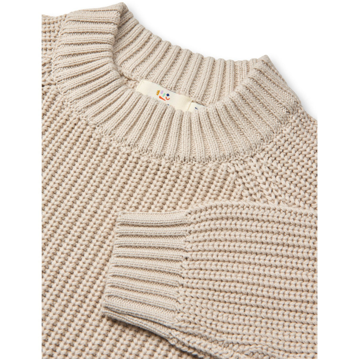 COPENHAGEN COLORS Sand Strikket Classic Rib Bluse