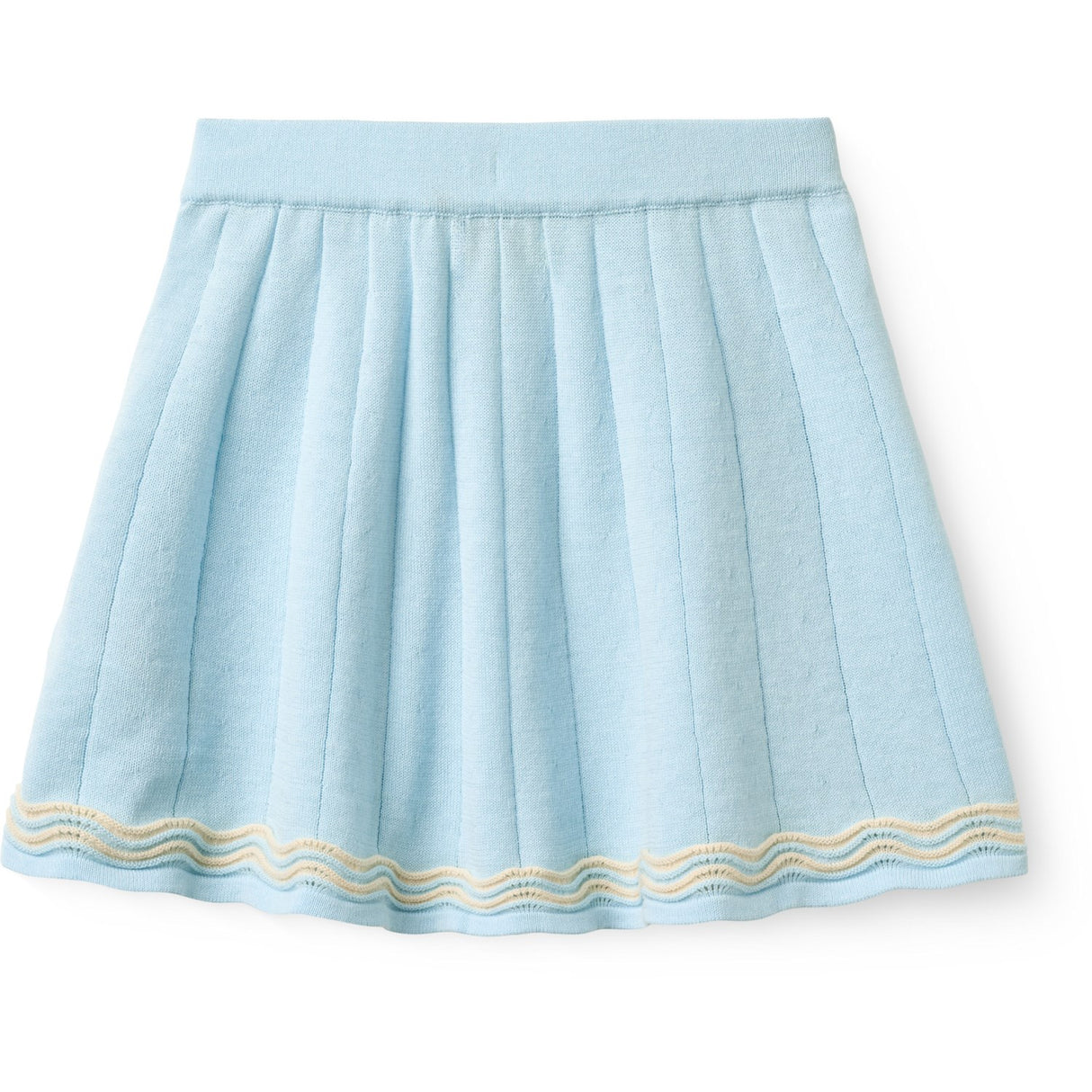 COPENHAGEN COLORS Ice Blue/Cream Comb. Strikket Tennis Skjørt