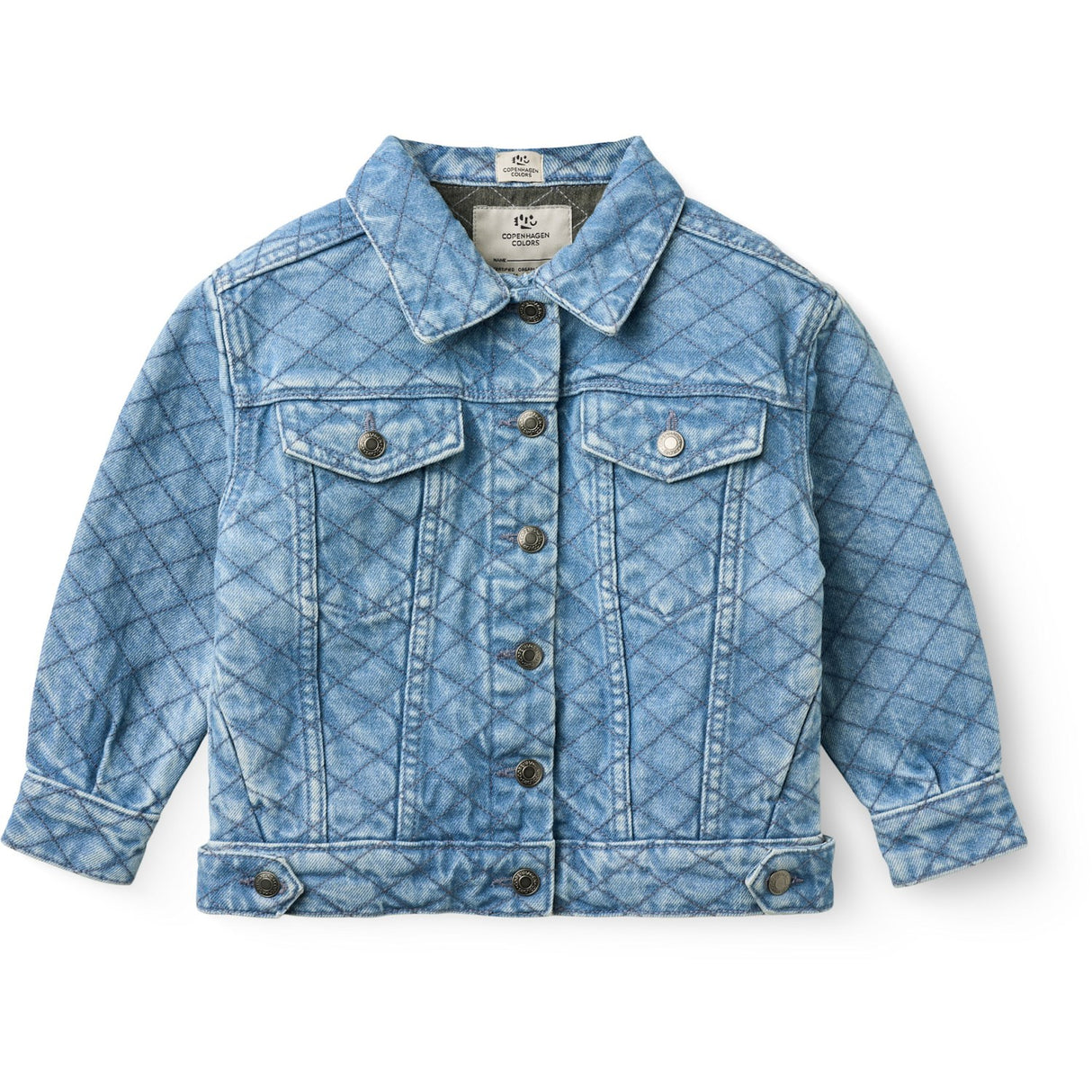 COPENHAGEN COLORS Lt. Washed Blue Quilt Organic Vattert Denim Jakke