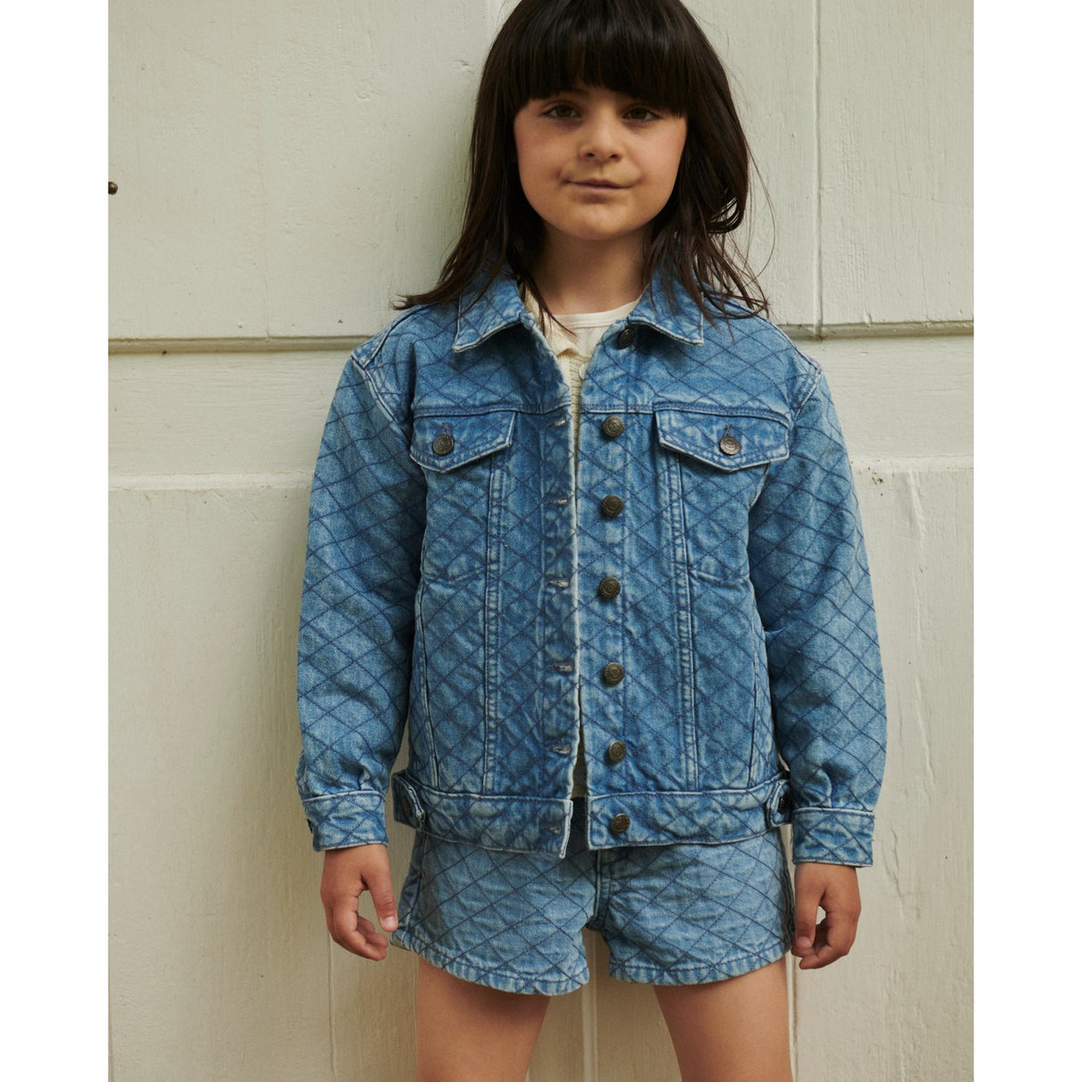 COPENHAGEN COLORS Lt. Washed Blue Quilt Organic Vattert Denim Jakke