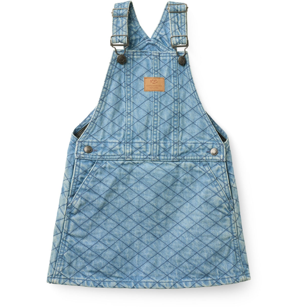 COPENHAGEN COLORS Lt. Washed Blue Quilt Organic Vattert Denim Spencer Kjole