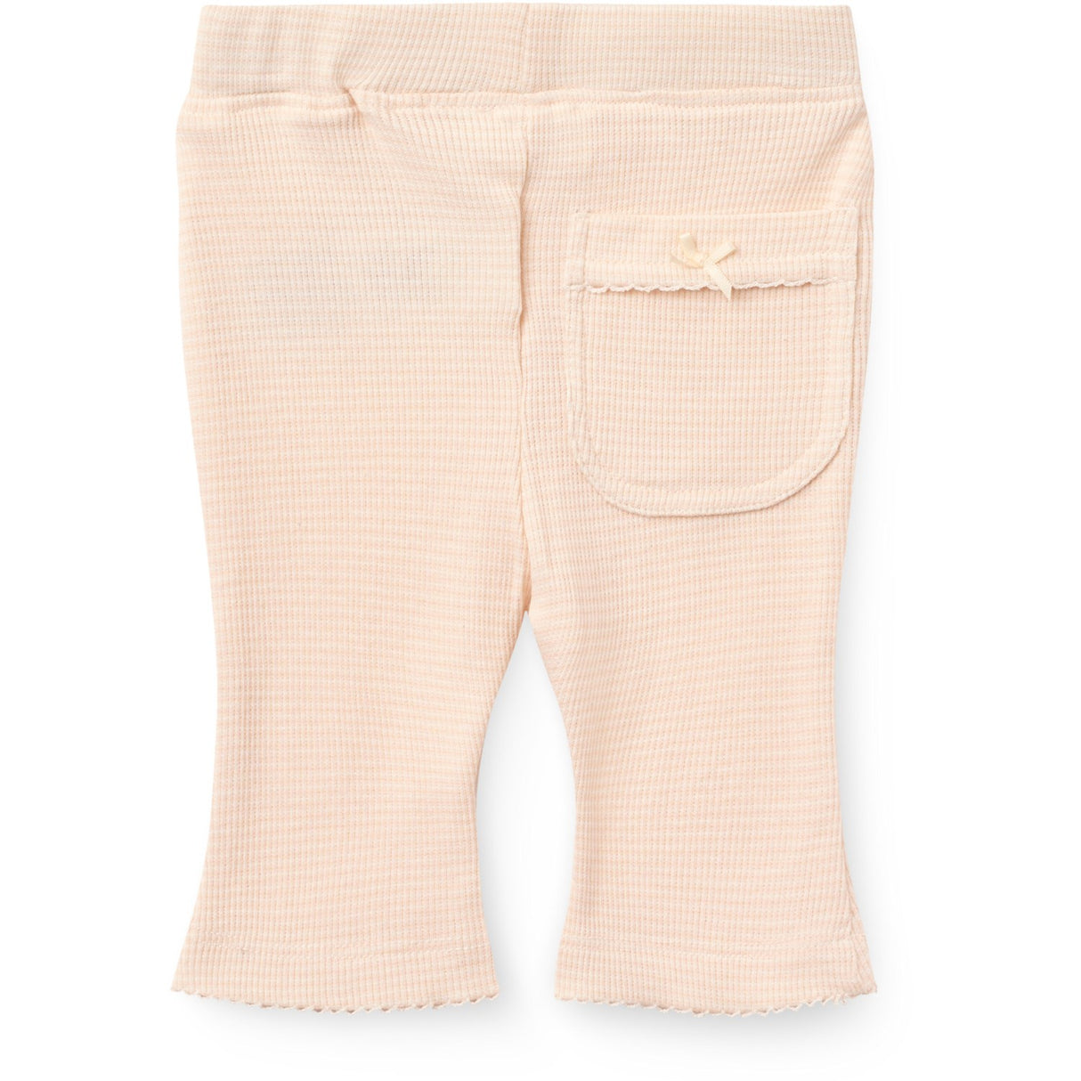 COPENHAGEN COLORS Dusty Rose Stripe Stripe Modal Rib Flare Pant W. Picot & Bue